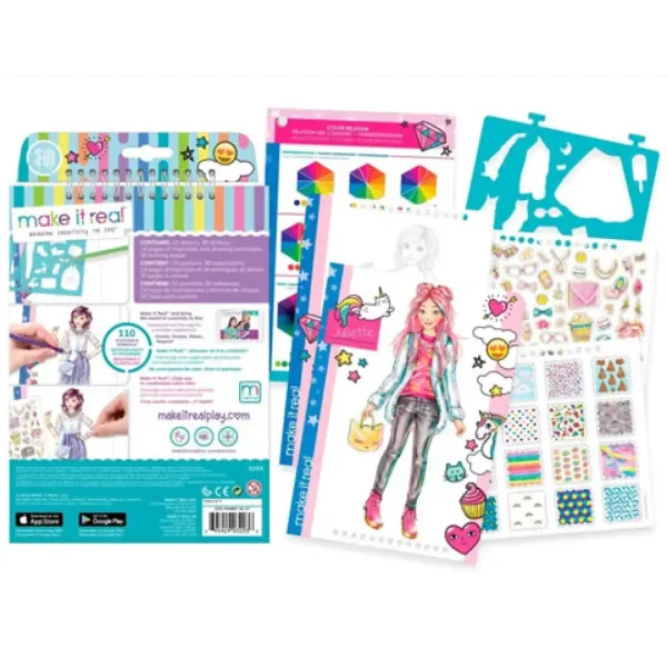 Make it Real: Quaderno di schizzi per stilista con accessori - Abiti moderni immagine 2