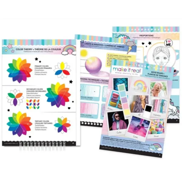 Make it Real: Quaderno di schizzi per stilisti con accessori - Pastel Pop immagine 3