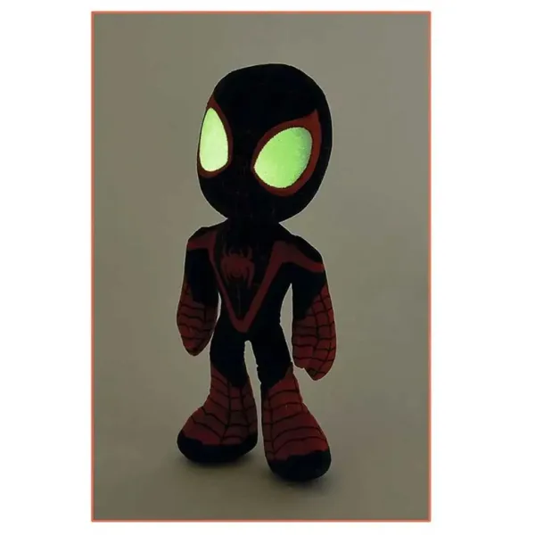 Marvel: Amici Straordinari - Peluche di Spider-Man Miles Morales con occhi che si illuminano al buio 25cm immagine 3