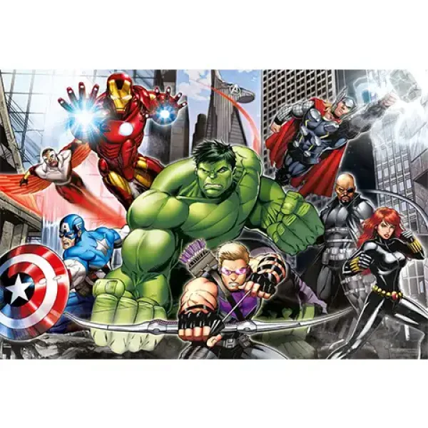 Marvel Avengers 104 pezzi Maxi Puzzle - Clementoni immagine 2