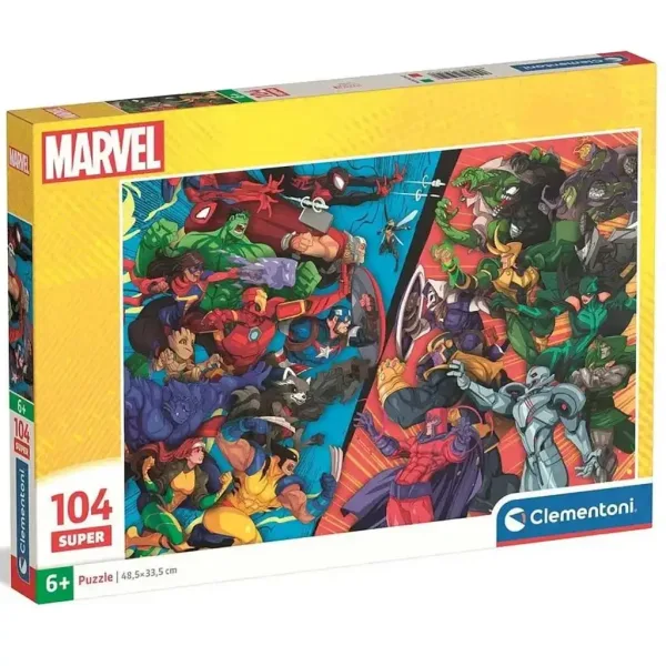 Marvel Eroi in Battaglia 104 pezzi super puzzle - Clementoni immagine 1