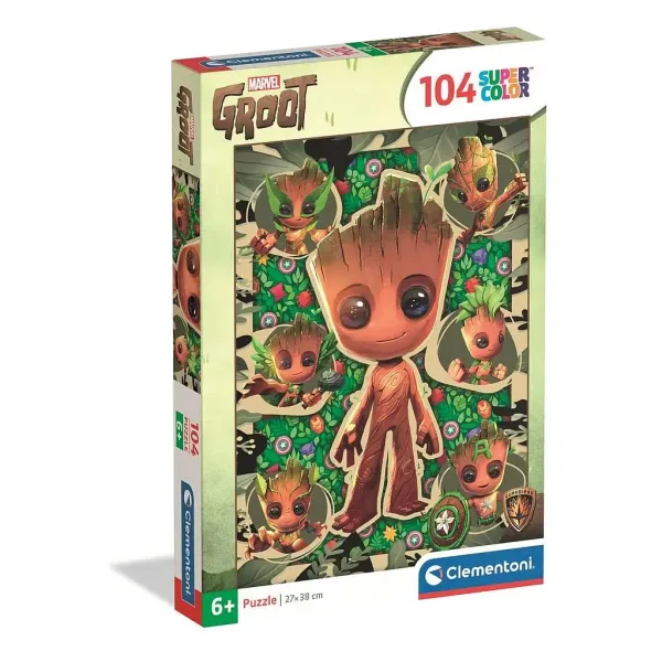 Marvel Guardiani della Galassia Groot puzzle supercolor da 104 pezzi - Clementoni immagine 1