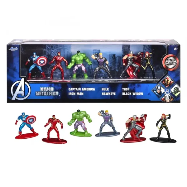 Marvel: Metalfigs Nano Avengers, set di figure in metallo da 6 pezzi - Simba Toys immagine 2