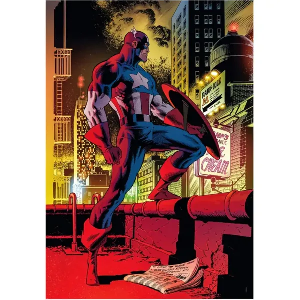 Marvel: Puzzle da 1000 pezzi di Capitan America - Clementoni immagine 2