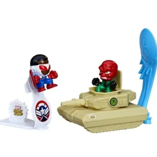 Marvel Stunt Squad: Capitan America vs. Teschio Rosso set di lancio - Hasbro immagine 2