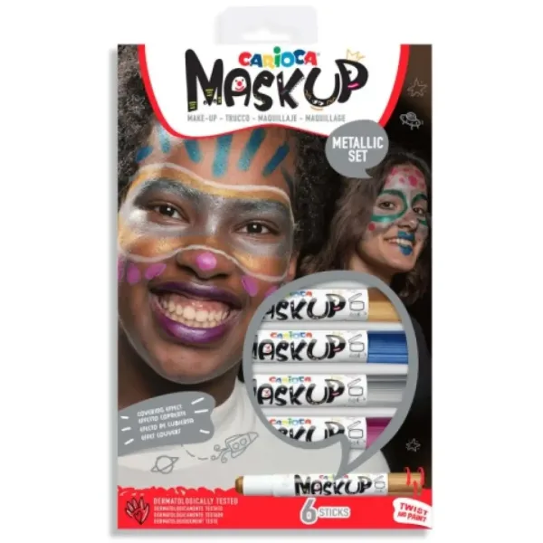 MaskUp Metallic set di 6 colori per il viso - Carioca immagine 1