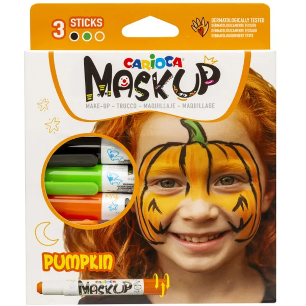 Maskup: Set per trucco facciale a tema zucca con 3 colori - Carioca immagine 1