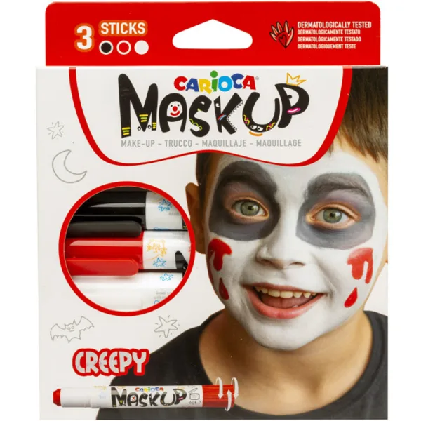 Maskup: set di trucco per il viso per Halloween con 3 colori - Carioca immagine 1