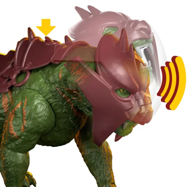 Masters of the Universe: Battle Cat, action figure dei protettori delluniverso con suoni e funzione di combattimento - Mattel immagine 3