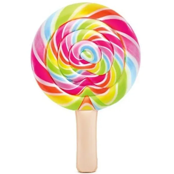 Materassino gonfiabile a forma di lecca-lecca colorato 208x135cm - Intex immagine 1