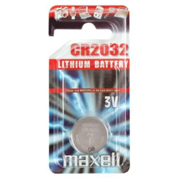 Maxell: Batteria a bottone al litio alcalino CR2032 confezionata in blister da 1 pezzo immagine 1