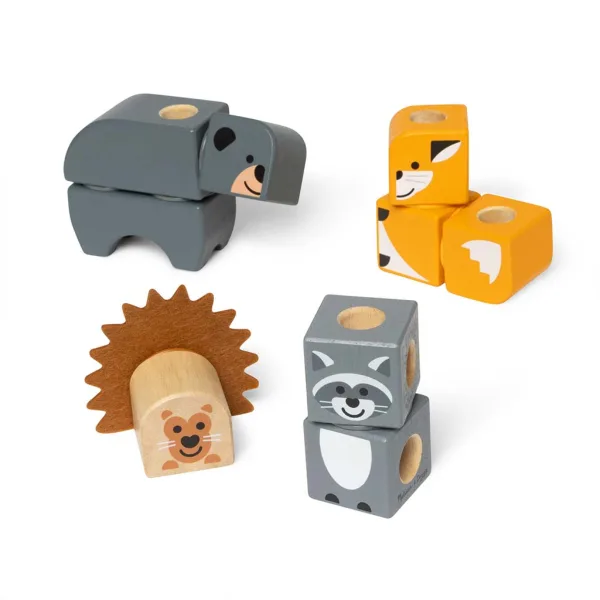 Melissa & Doug: Blockables - Set di gioco in legno con animali della foresta - Spin Master immagine 3