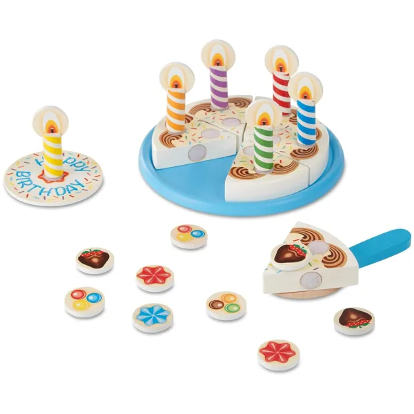 Melissa & Doug: Set di gioco torta di compleanno in legno - Spin Master immagine 2