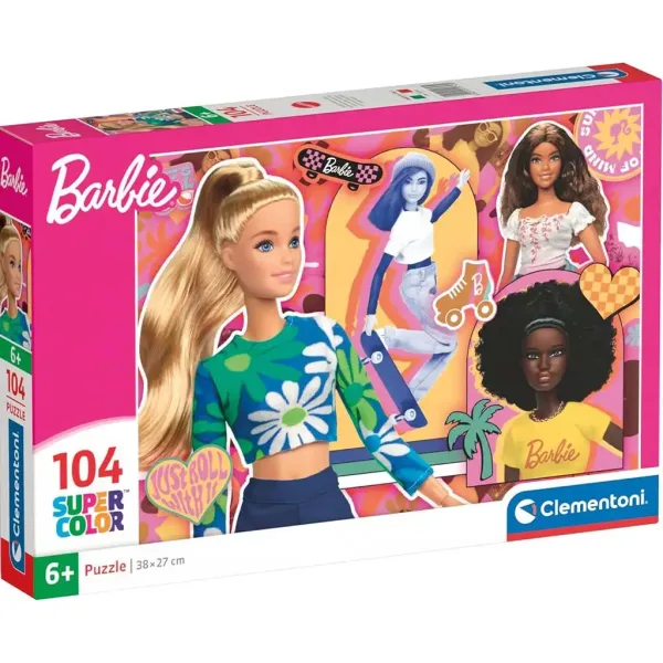 Meravigliose bambole Barbie puzzle Supercolor da 104 pezzi - Clementoni immagine 1