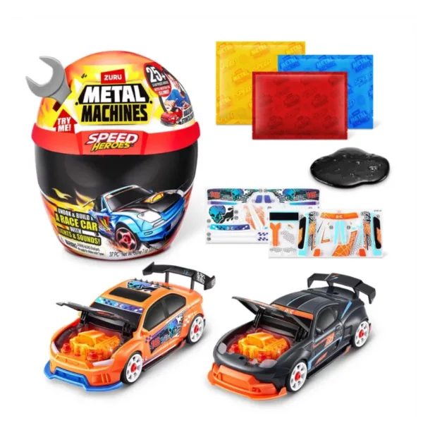 Metal Machines Speed Heroes set di gioco a sorpresa in casco immagine 4