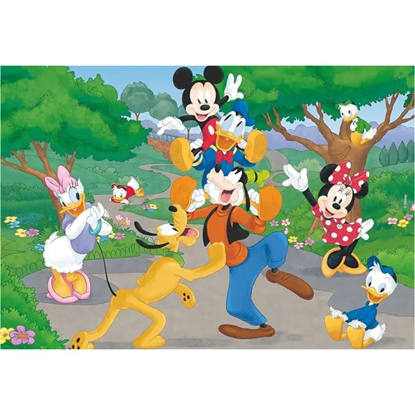 Mickey Mouse 2 in 1 maxi puzzle da 2x12 pezzi e album da colorare - Lisciani immagine 3
