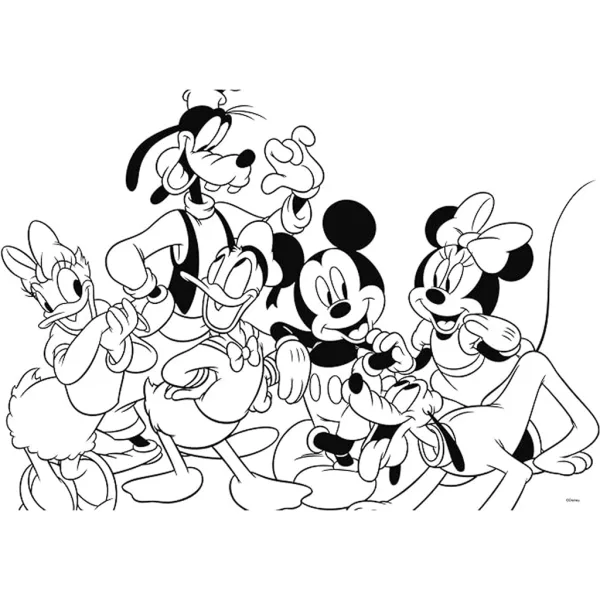 Mickey Mouse 2 in 1 maxi puzzle da 2x12 pezzi e album da colorare - Lisciani immagine 4