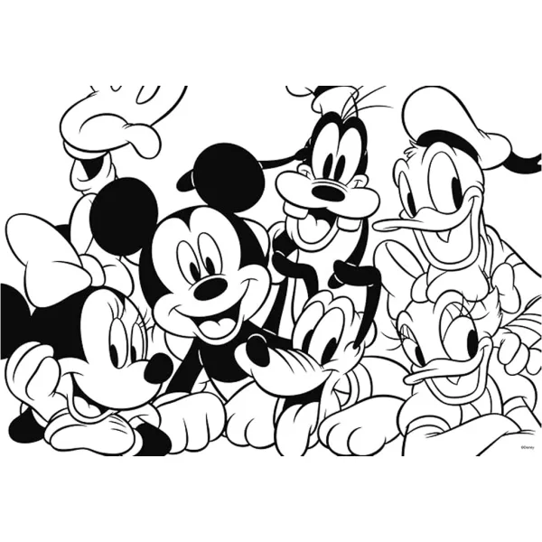 Mickey Mouse 2 in 1 maxi puzzle da 2x12 pezzi e album da colorare - Lisciani immagine 5