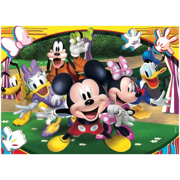 Mickey Mouse 2 in 1 puzzle da 48 pezzi e album da colorare 35x25 cm - Lisciani immagine 2