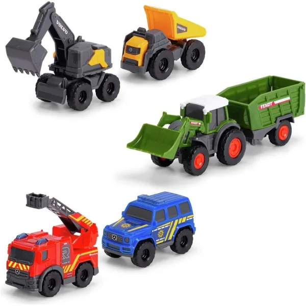 Micro City set da 5 macchinine apribili - Dickie Toys immagine 3
