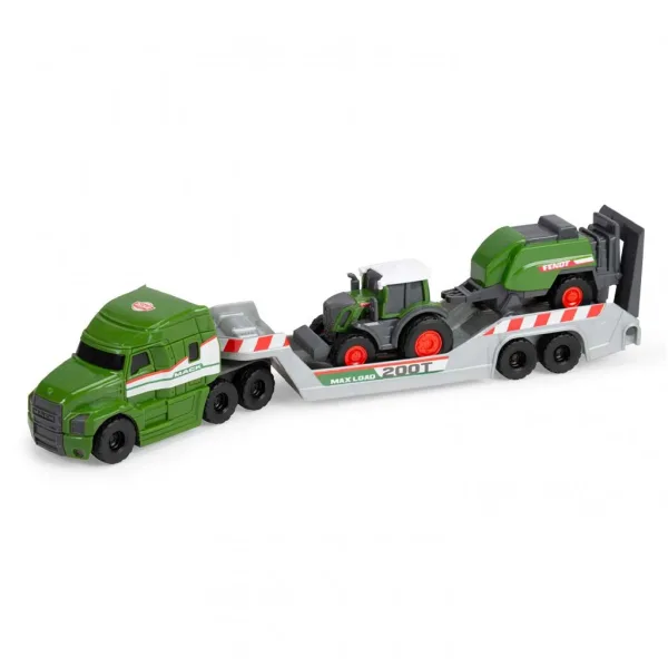 Micro camion di trasporto con trattore Fendt e pressa per balle - Dickie Toys immagine 2