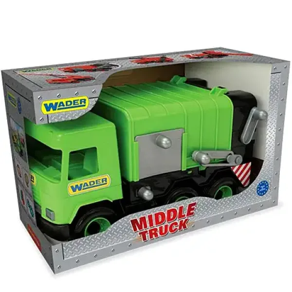 Middle Truck: Camion dei rifiuti 43cm verde - Wader immagine 2