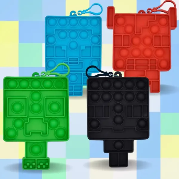 Minecraft Bubblers Mini Pop-it sorpresa portachiavi 1 pezzo immagine 2