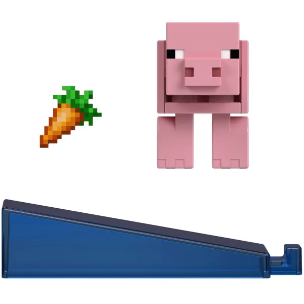 Minecraft: Figura del maiale con accessori - Mattel immagine 2