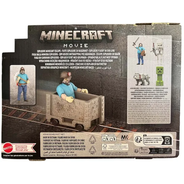 Minecraft Il Film - Set di gioco Steve e il carrello da miniera - Mattel immagine 2
