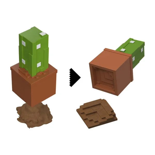 Minecraft Reveal minifigura con contenitore - Cactus - Mattel immagine 3