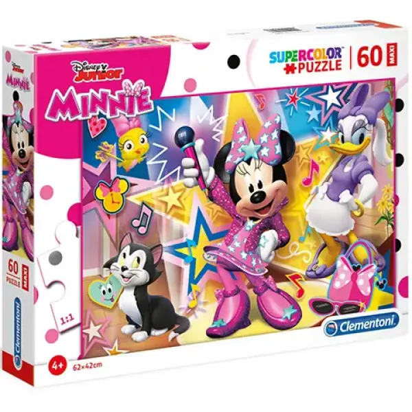 Minnie Mouse e i suoi felici aiutanti Supercolor Maxi puzzle 60 pezzi - Clementoni immagine 1