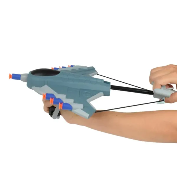 Missile Hand: Arma sparasponge a forma di aereo con proiettili e bersagli 23cm immagine 4