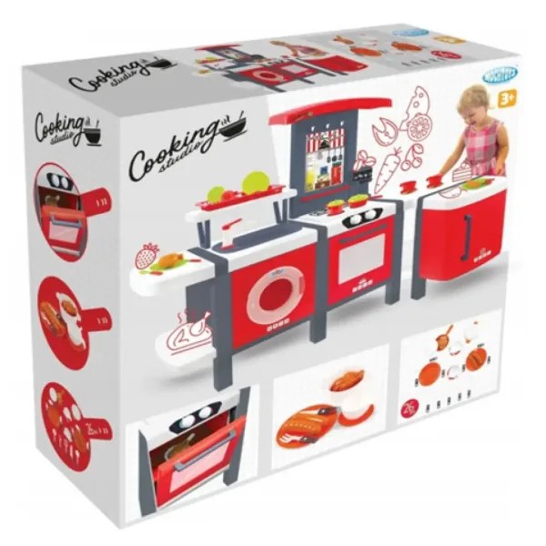 Mochtoys: Cucina Giocattolo Cooking Studio XXL con 28 accessori 141x68x101cm immagine 3