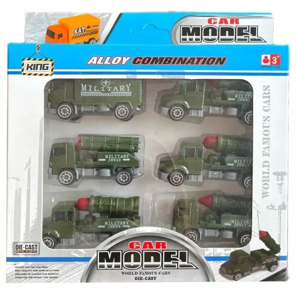 Modello di Auto: Set di 6 Mini Auto Militari immagine 3