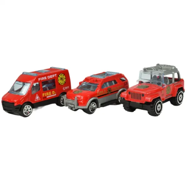 Modello di Auto: Set di veicoli di servizio pubblico da 16 pezzi, inclusi ambulanza, vigili del fuoco, militari e macchine da lavoro immagine 6