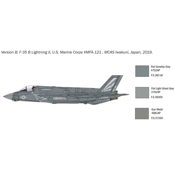 Modello di aereo da caccia Italeri 1/72 F-35B Lightning II immagine 4