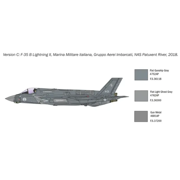 Modello di aereo da caccia Italeri 1/72 F-35B Lightning II immagine 5