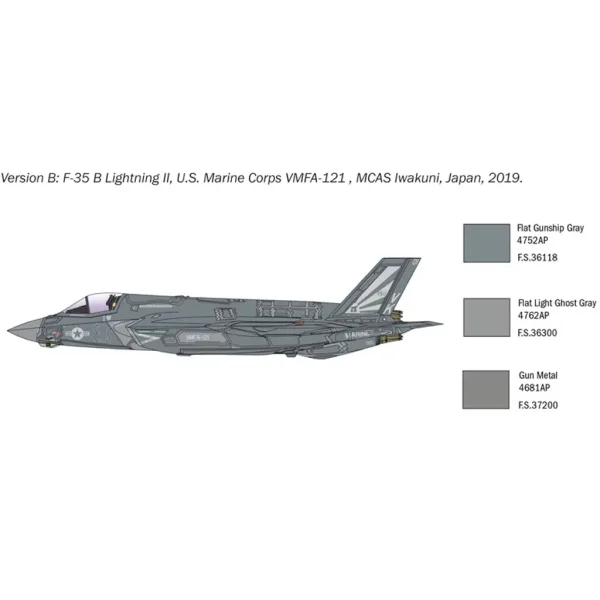 Modello di aereo da caccia Italeri 1/72 F-35B Lightning II immagine 6