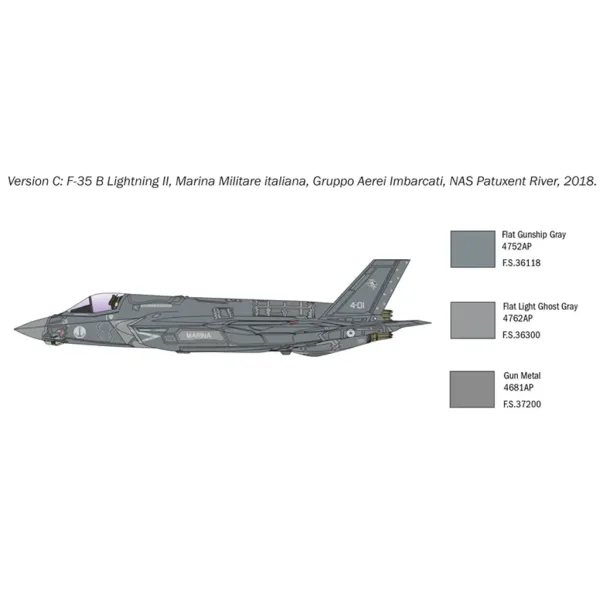 Modello di aereo da caccia Italeri 1/72 F-35B Lightning II immagine 7