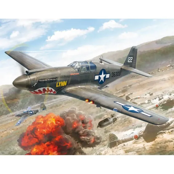 Modello di aereo da caccia Italeri 1/72 P-51A Mustang immagine 6