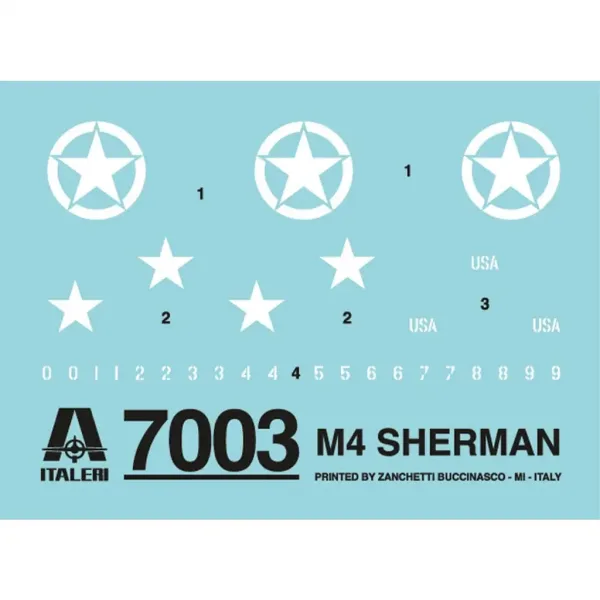 Modello di carro armato M4A1 Sherman Italeri 1/72 immagine 2