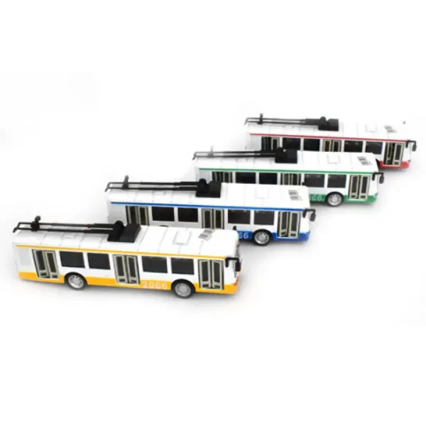 Modello di filobus in metallo 1/90 in diversi colori immagine 1