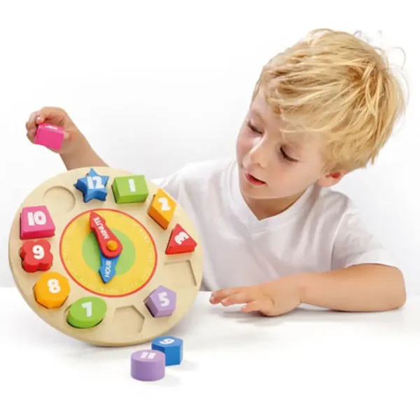 Molto: Nature Oh! Orologio ad incastro in legno per bambini immagine 3