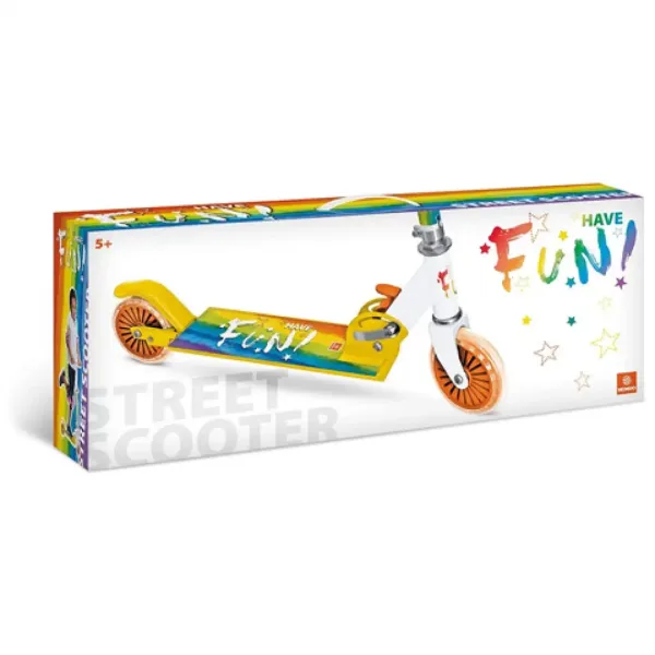 Monopattino a due ruote con motivo arcobaleno - Mondo Toys immagine 2