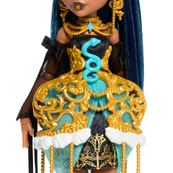 Monster High: Compleanno Dolcemente Spaventoso – Bambola Cleo De Nile con palloncino e regalo - Mattel immagine 3
