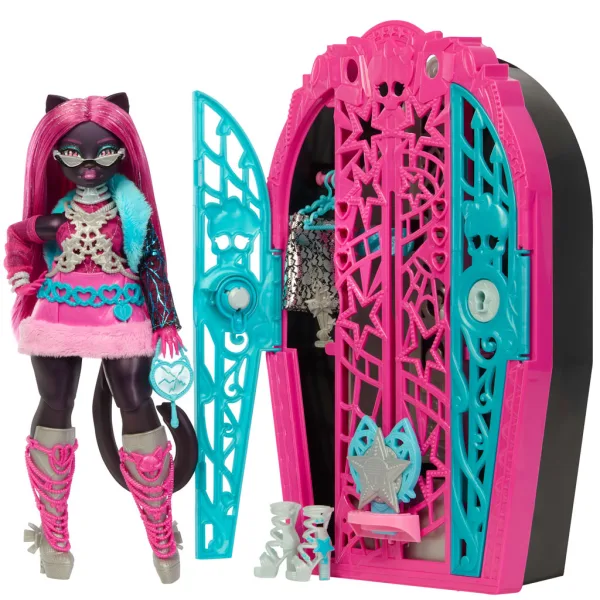 Monster High: I segreti delle mostruose migliori amiche – Indagine spaventosa Segreti di Hauntlywood bambola Catty Noir - Mattel immagine 2