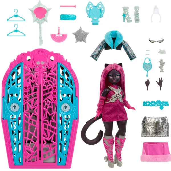 Monster High: I segreti delle mostruose migliori amiche – Indagine spaventosa Segreti di Hauntlywood bambola Catty Noir - Mattel immagine 4
