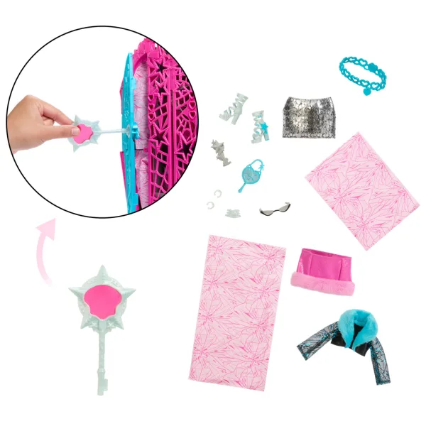 Monster High: I segreti delle mostruose migliori amiche – Indagine spaventosa Segreti di Hauntlywood bambola Catty Noir - Mattel immagine 5