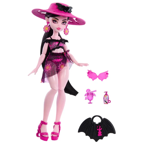 Monster High: Isola Spavento-paradiso – Bambola Draculaura con accessori - Mattel immagine 3