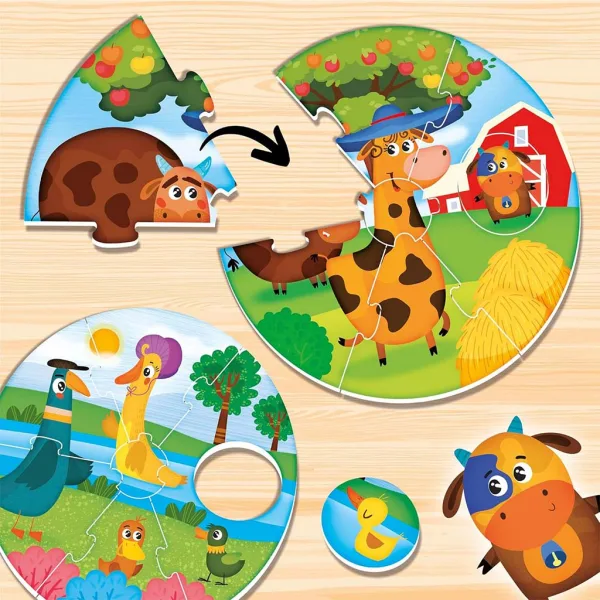 Montessori: Set di puzzle cuccioli di animali 42 pezzi - Lisciani immagine 3